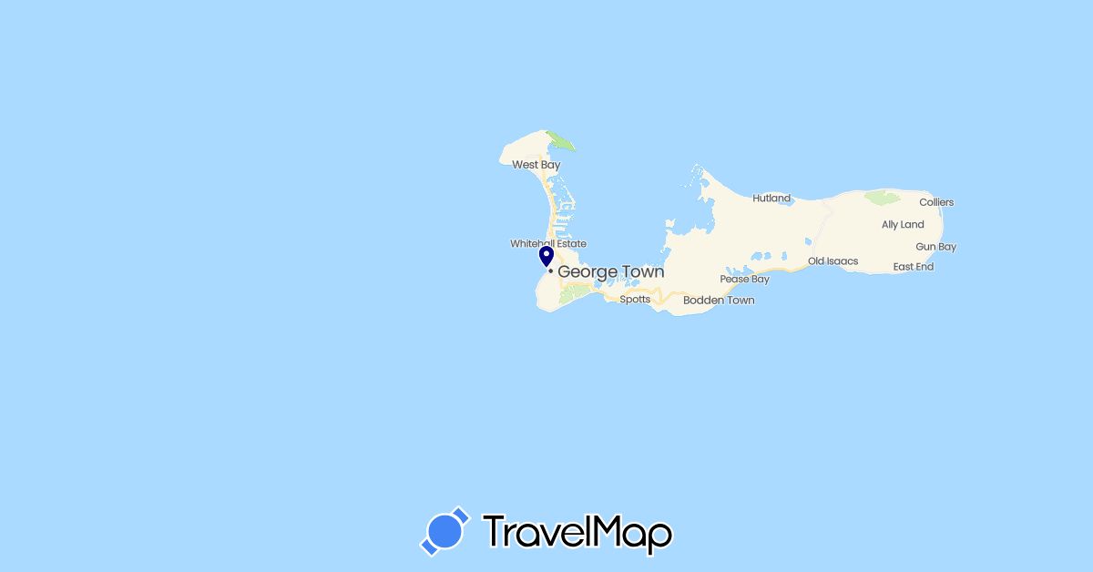 TravelMap itinerary: driving in Cayman Islands (North America)